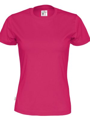 T-shirt met ronde hals - donker roze - vrouwen
