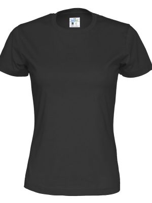 T-shirt met ronde hals - zwart - vrouwen