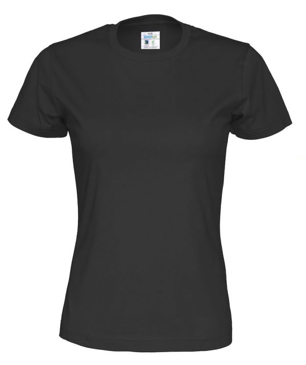 T-shirt met ronde hals - zwart - vrouwen