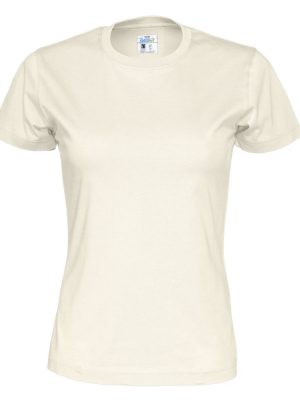 T-shirt met ronde hals - gebroken wit - vrouwen