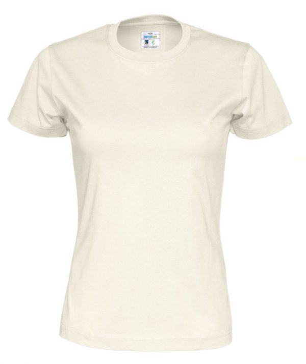 T-shirt met ronde hals - gebroken wit - vrouwen