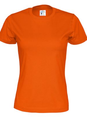 T-shirt met ronde hals - oranje - vrouwen