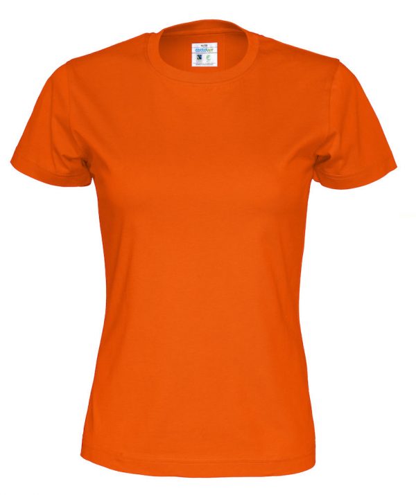 T-shirt met ronde hals - oranje - vrouwen