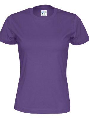 T-shirt met ronde hals - paars - vrouwen