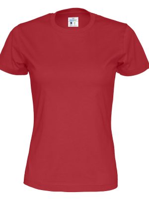 T-shirt met ronde hals - rood - vrouwen