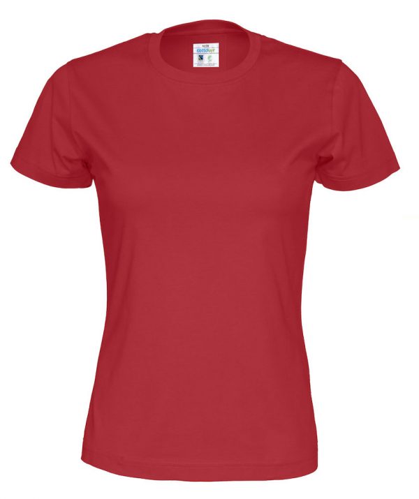 T-shirt met ronde hals - rood - vrouwen