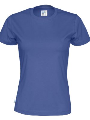 T-shirt met ronde hals - koningsblauw - vrouwen
