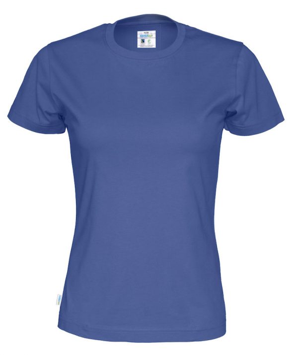 T-shirt met ronde hals - koningsblauw - vrouwen