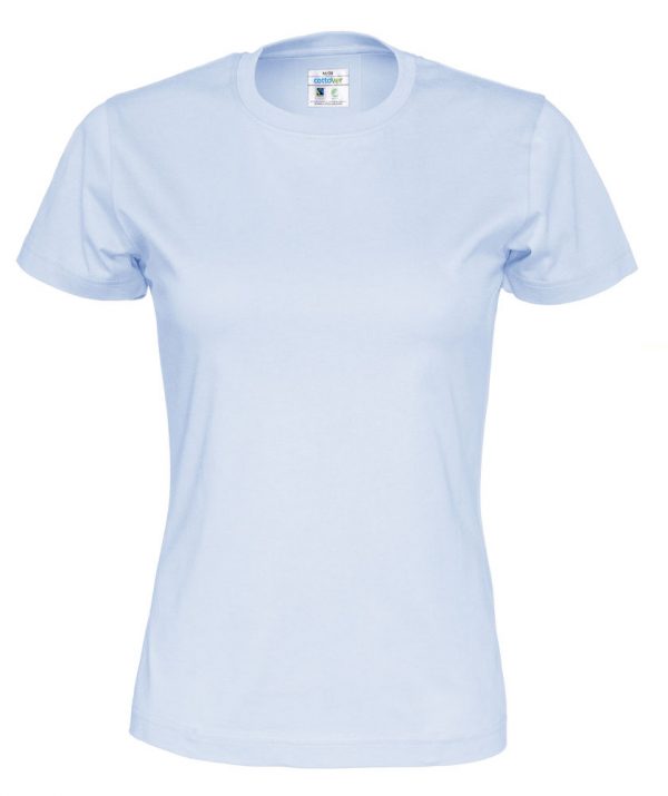 T-shirt met ronde hals - hemelsblauw - vrouwen