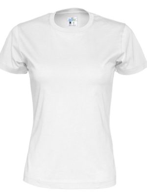 T-shirt met ronde hals - wit - vrouwen