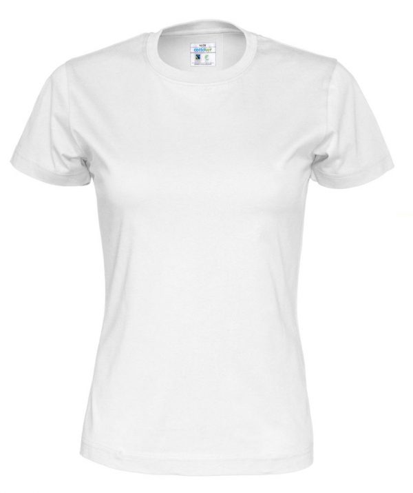 T-shirt met ronde hals - wit - vrouwen