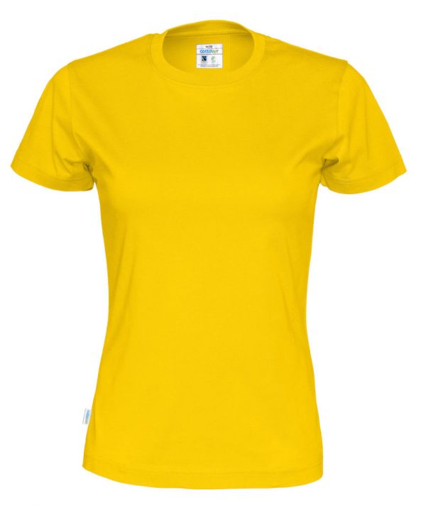 T-shirt met ronde hals - geel - vrouwen