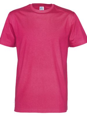 T-shirt met ronde hals - donker roze - heren