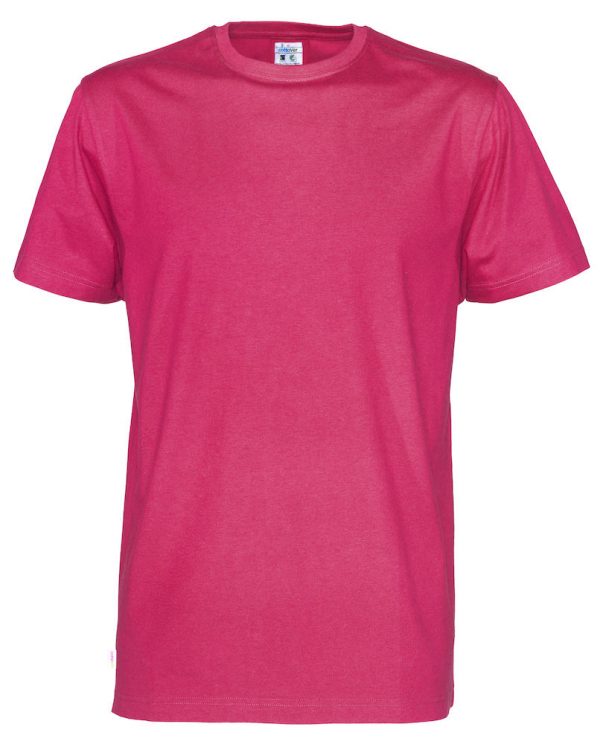 T-shirt met ronde hals - donker roze - heren