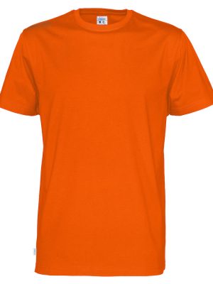 T-shirt met ronde hals- oranje - heren