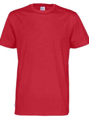 T-shirt met ronde hals- rood - heren