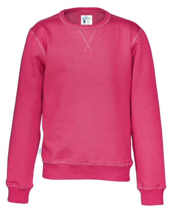 Sweater met ronde hals - donker roze - kinderen