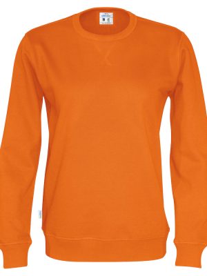 Sweater met ronde hals - oranje