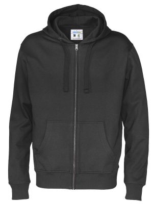 Hoodie met hele rits - zwart - heren