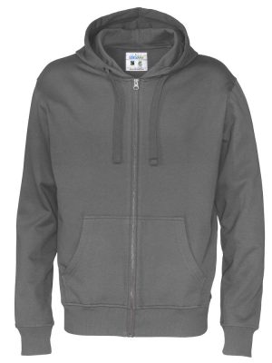 Hoodie met hele rits - grijs - heren