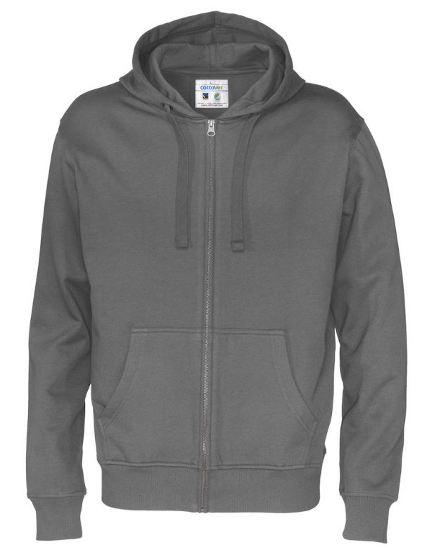 Hoodie met hele rits - grijs - heren