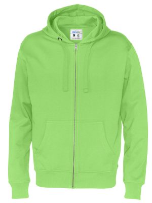 Hoodie met hele rits - groen - heren