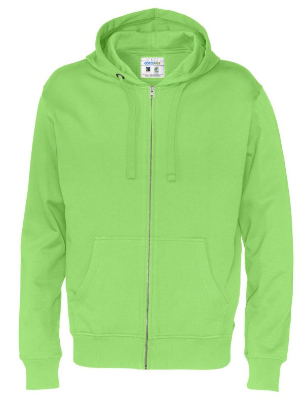 Hoodie met hele rits - groen - heren