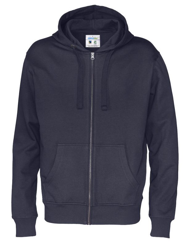 Hoodie met hele rits - navy - heren