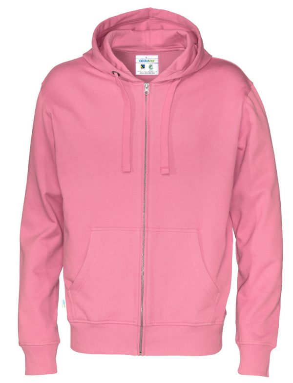 Hoodie met hele rits - roze - heren