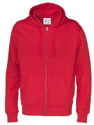 Hoodie met hele rits - rood - heren