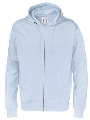 Hoodie met hele rits - licht blauw - heren