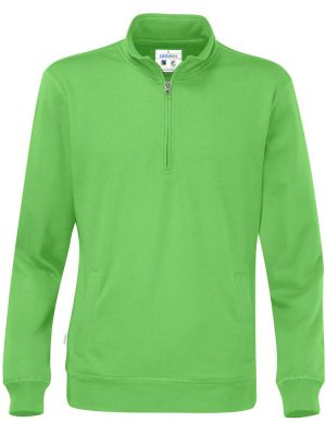 Hoodie met halve rits - groen