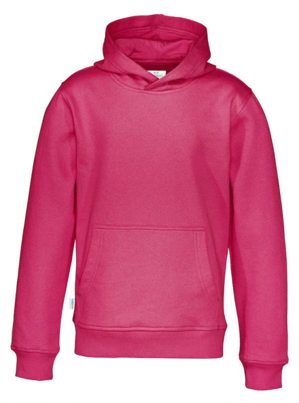 Hoodie zonder rits - donker roze - kinderen