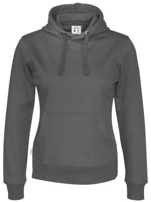 Hoodie zonder rits - grijs - dames