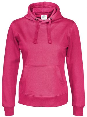 Hoodie zonder rits - donker roze - dames