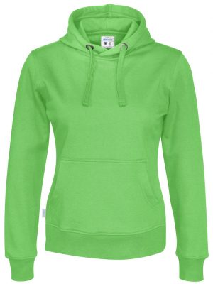 Hoodie zonder rits - groen - dames