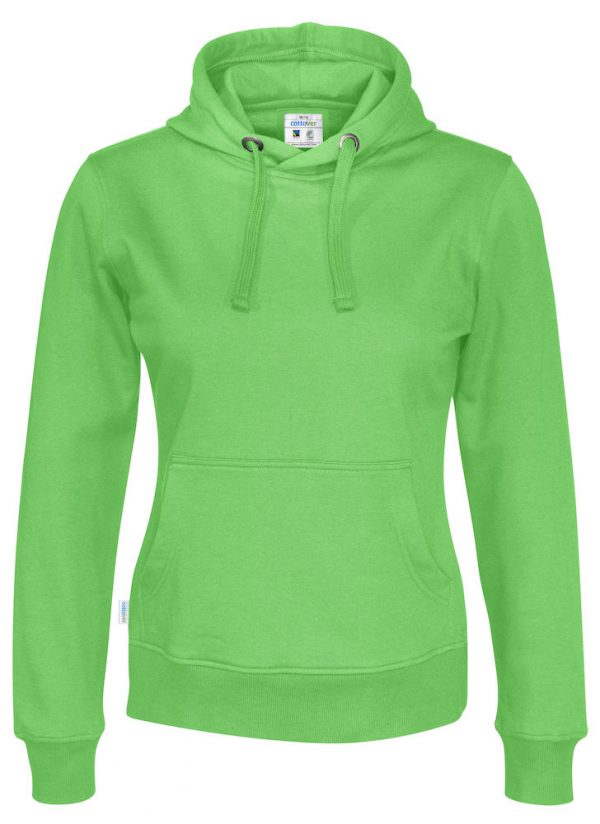 Hoodie zonder rits - groen - dames