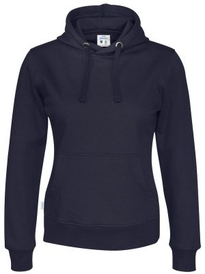 Hoodie zonder rits - navy - dames