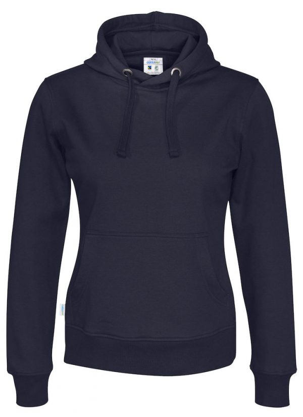 Hoodie zonder rits - navy - dames