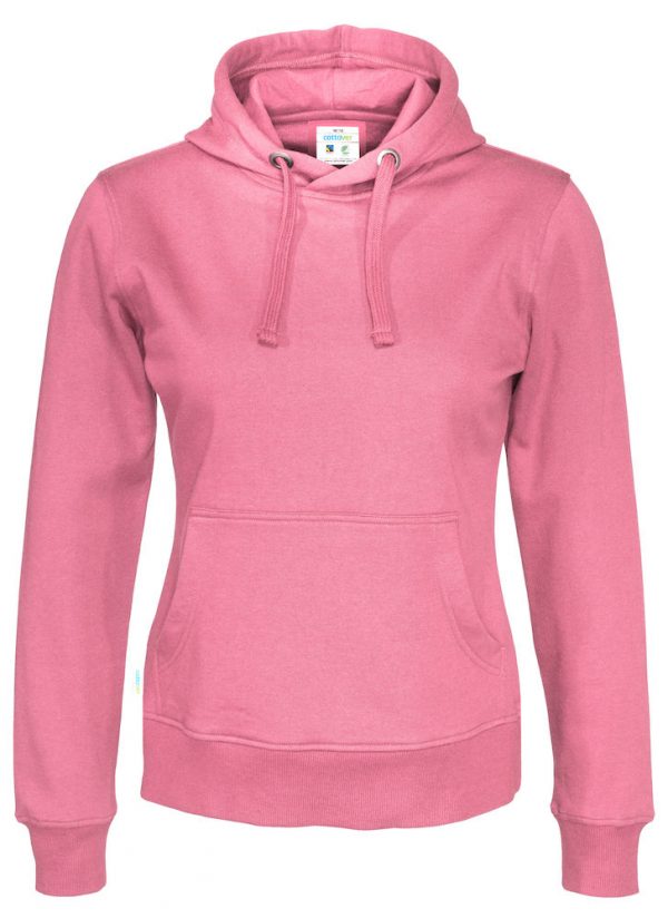 Hoodie zonder rits - roze - dames