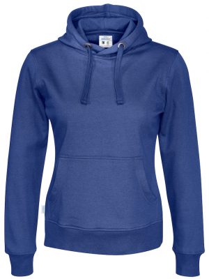 Hoodie zonder rits - koningsblauw - dames