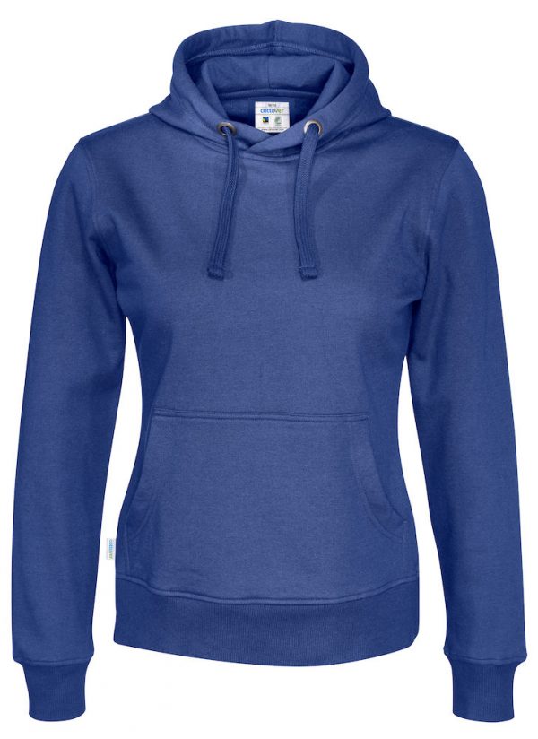 Hoodie zonder rits - koningsblauw - dames