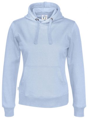 Hoodie zonder rits - licht blauw - dames