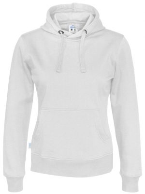 Hoodie zonder rits - wit - dames