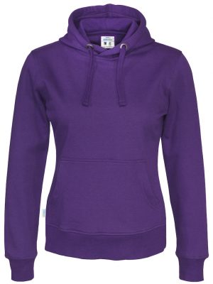 Hoodie zonder rits - paars - dames