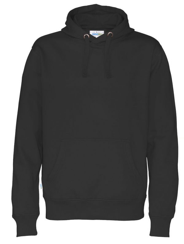 Hoodie zonder rits - zwart - heren