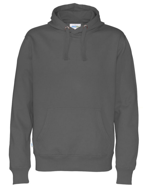 Hoodie zonder rits - grijs - heren