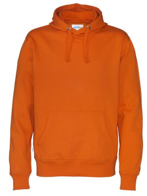 Hoodie zonder rits - oranje - heren