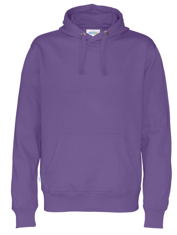 Hoodie zonder rits - paars - heren