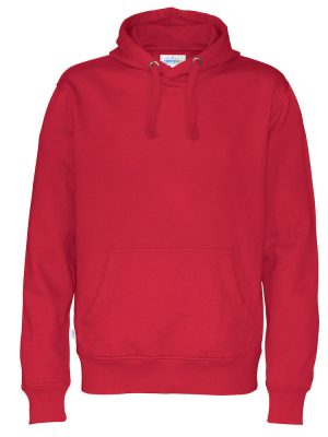 Hoodie zonder rits - rood - heren